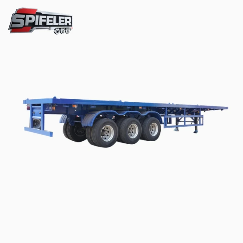 Light-Weight-40FT-Anti-Wear-Thick-Beam-Structure-Standard-Twist-Locks-Port-Yard-Intermodal-Goods-Road-Transporting-Container-Flatbed-Trailer 1 Light-Weight-40FT-Anti-Wear-Thick-Beam-Structure-Standard-Twist-Locks-Port-Yard-Intermodal-Goods-Road-Transporting-Container-Flatbed-Trailer 1