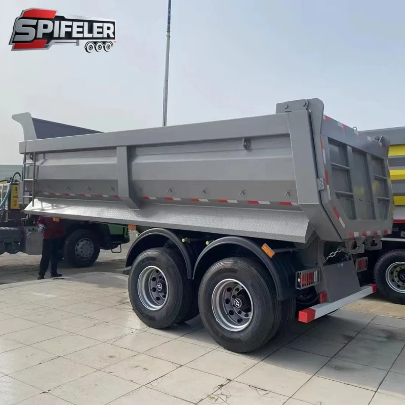 Two Axle Semi Trailer Dump Trailer